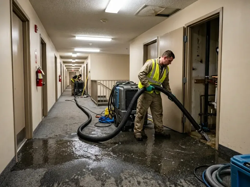 multi-unit-apartment-hallway-f-005 — frequently asked questions, Emergency Burst Pipe Water Extraction & Removal in Valentin…